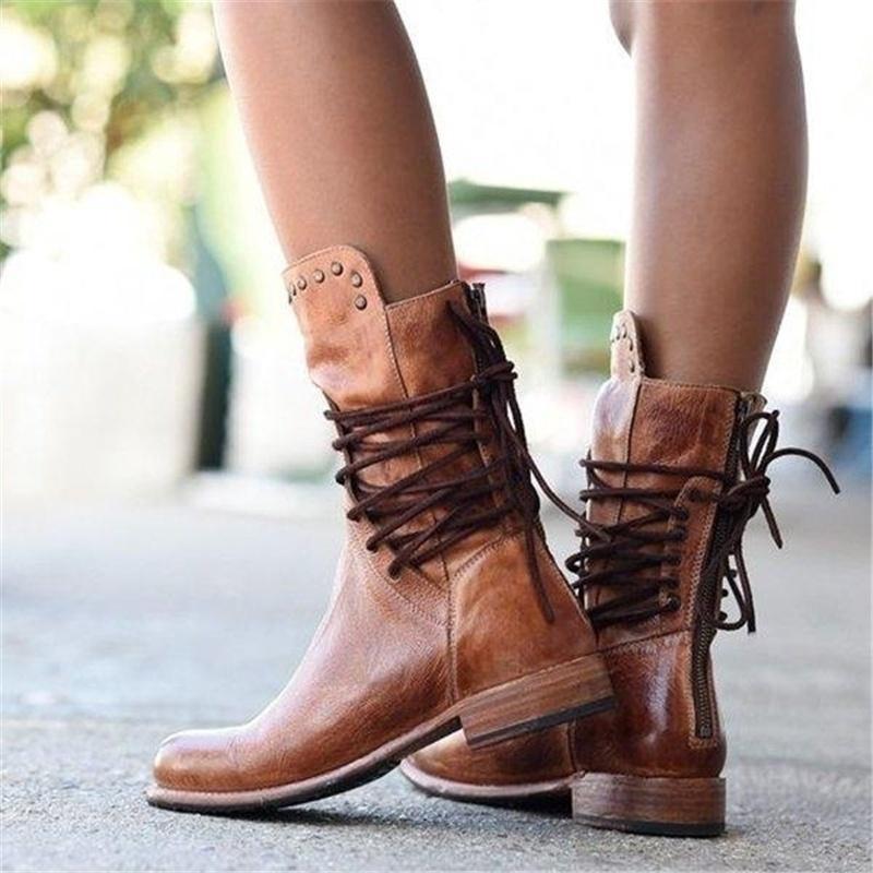 Lauren – Western-Inspired Lace-Up Boots