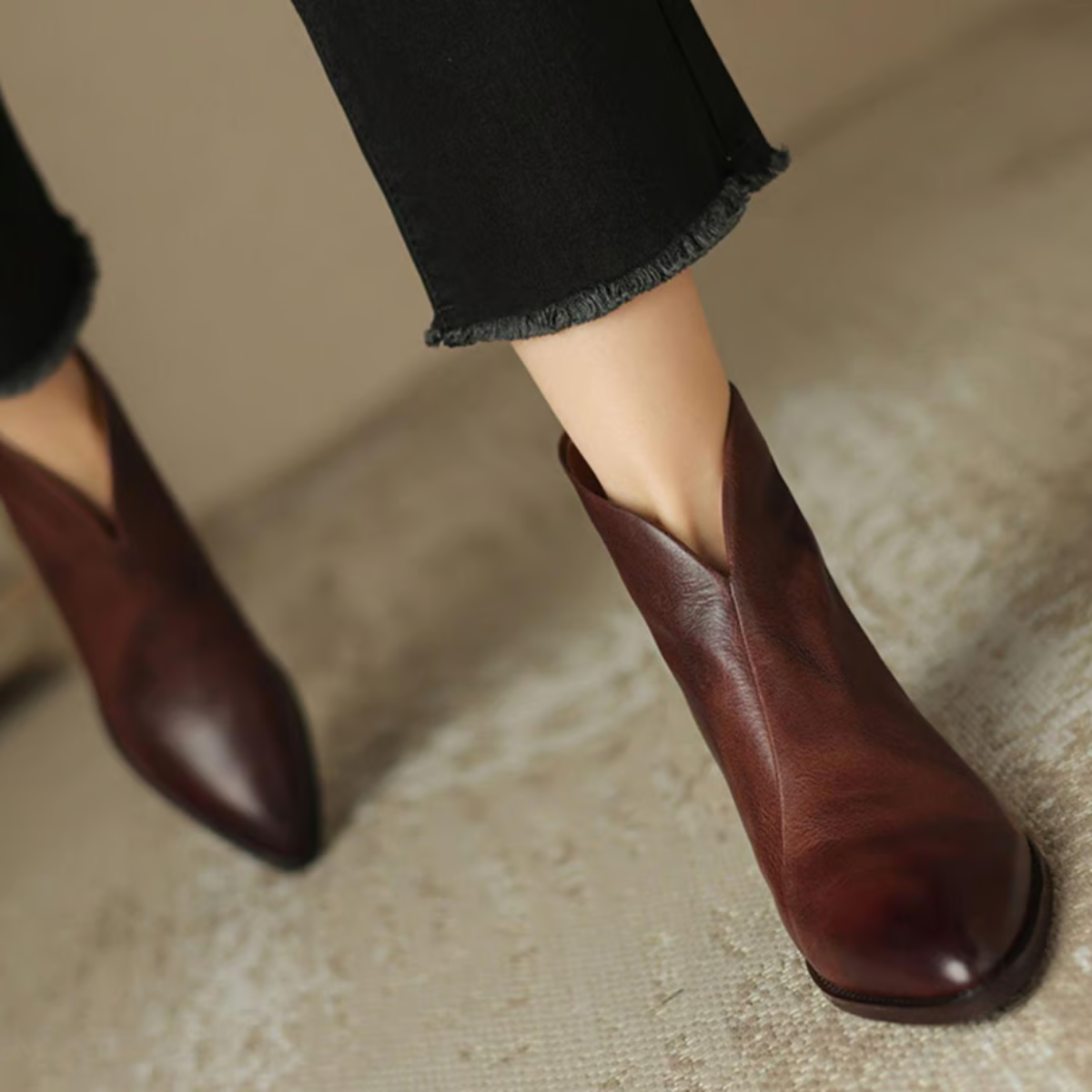 Camille – Low-Heel Luxury Boots