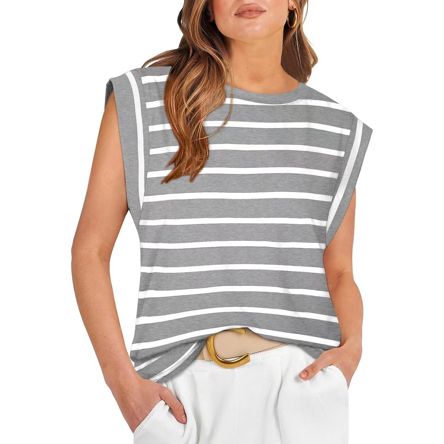 SAMPAGUITA™ –  Comfy Loose Fit Crew Neck Summer Top