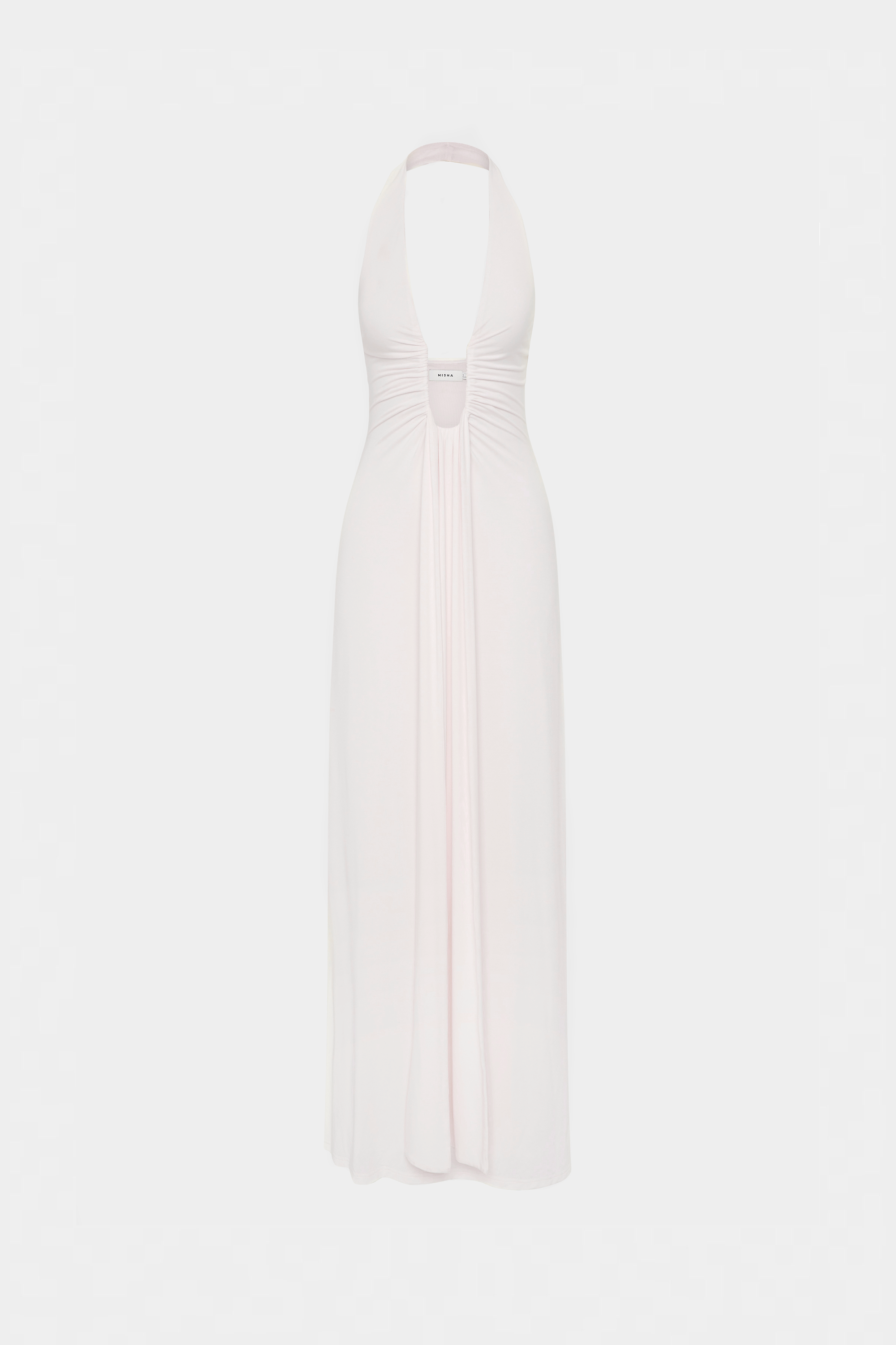Celeste – Ivory Draped Maxi Dress