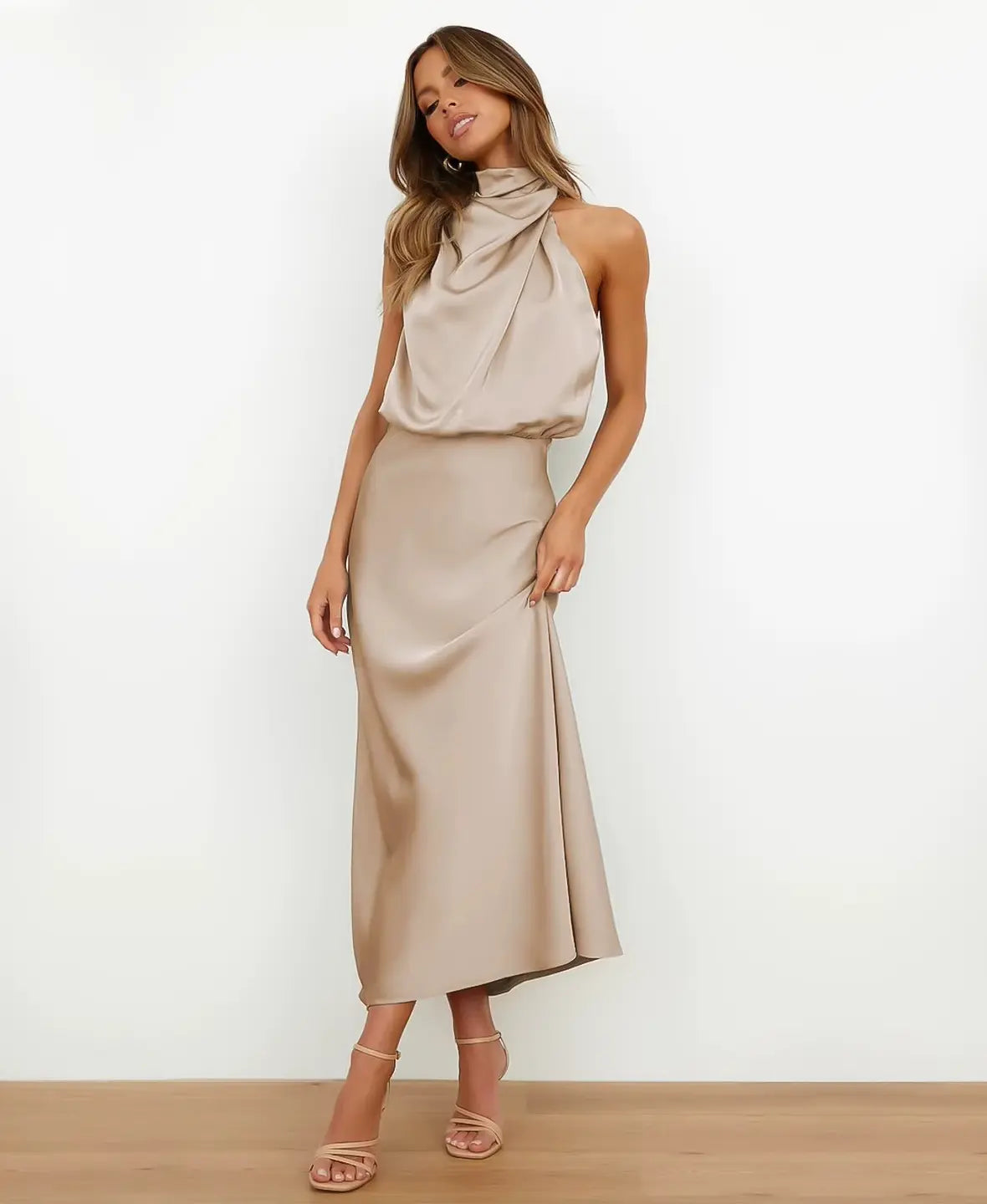 Nadine – Halter Neck Midi Dress