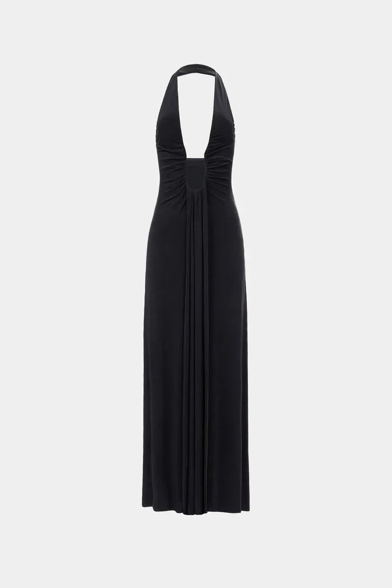 Celeste – Ivory Draped Maxi Dress