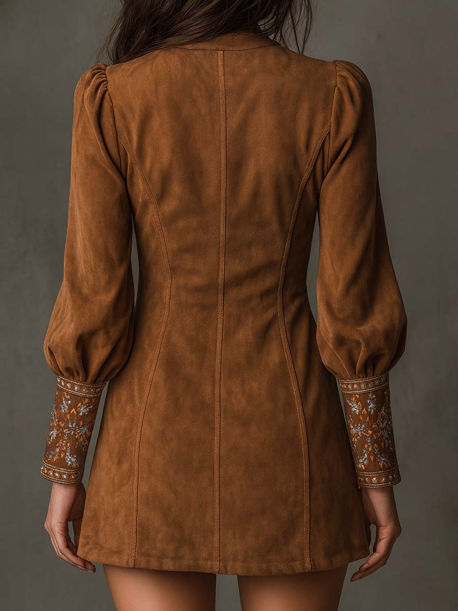 Harper – Boho Embroidered Mini Dress