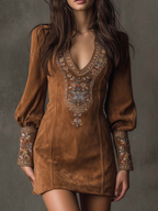 Harper – Boho Embroidered Mini Dress