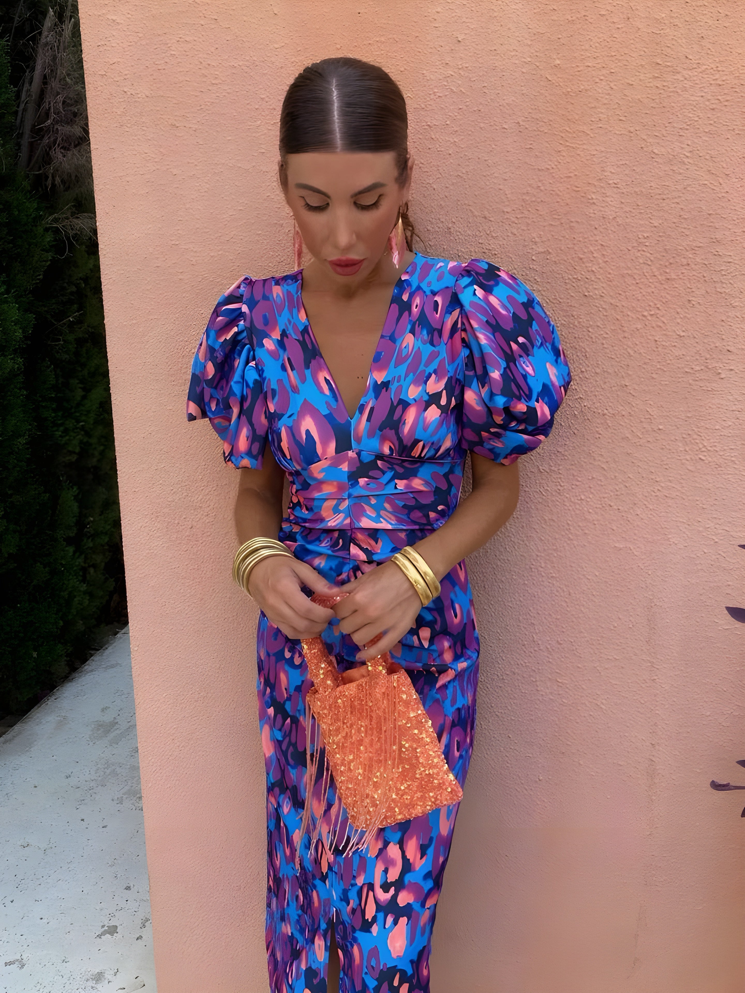 Zara – Bold and Colourful Midi Dress