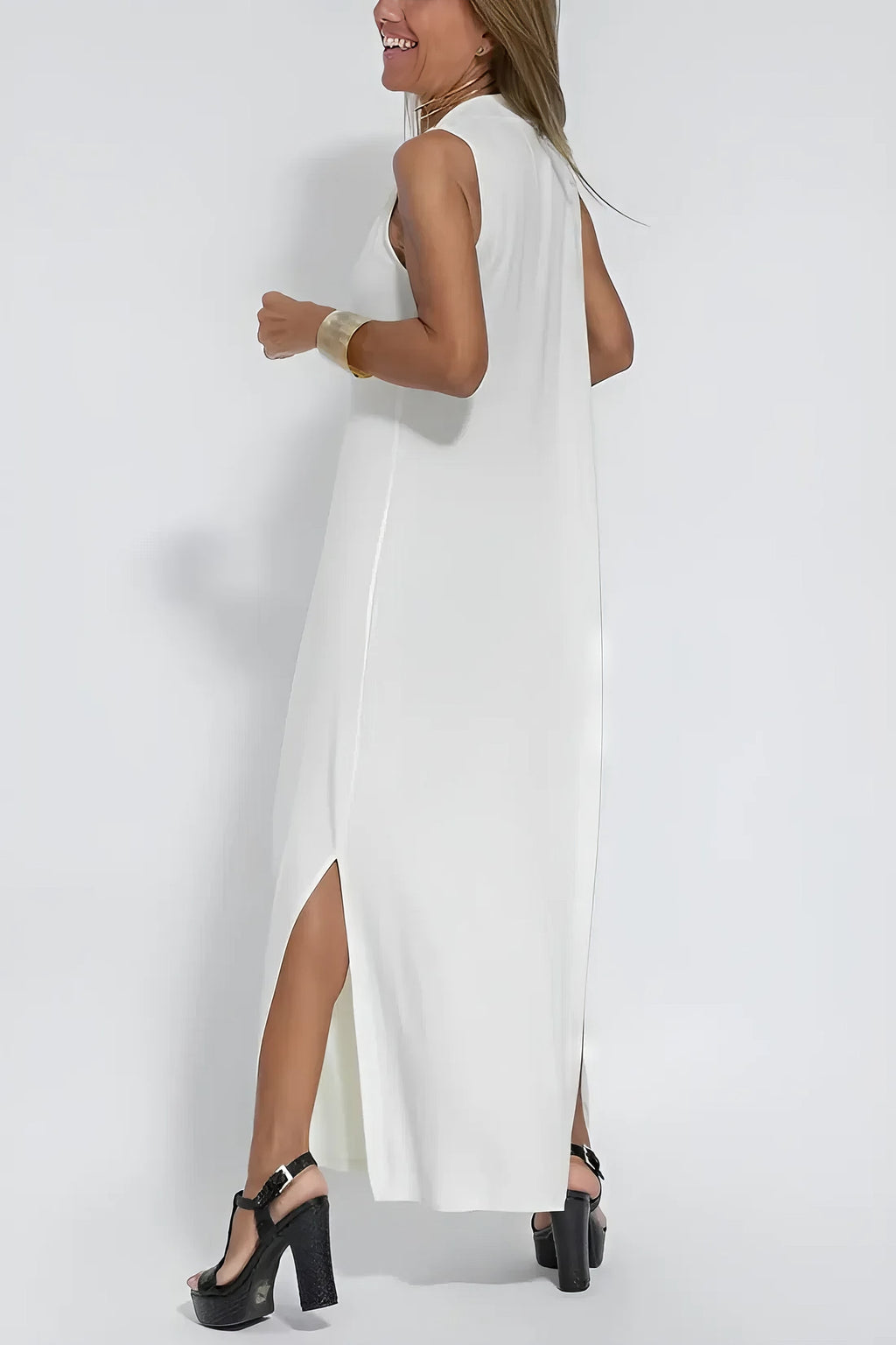 Clodagh – Sculpting Maxi Dress with Free Cardigan